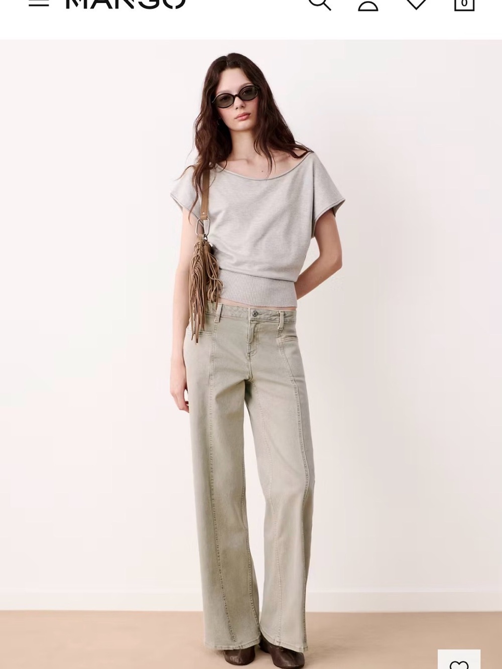 Mango Light  Wide-Leg Jeans
